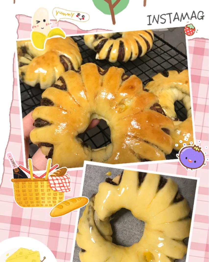花式豆沙面包