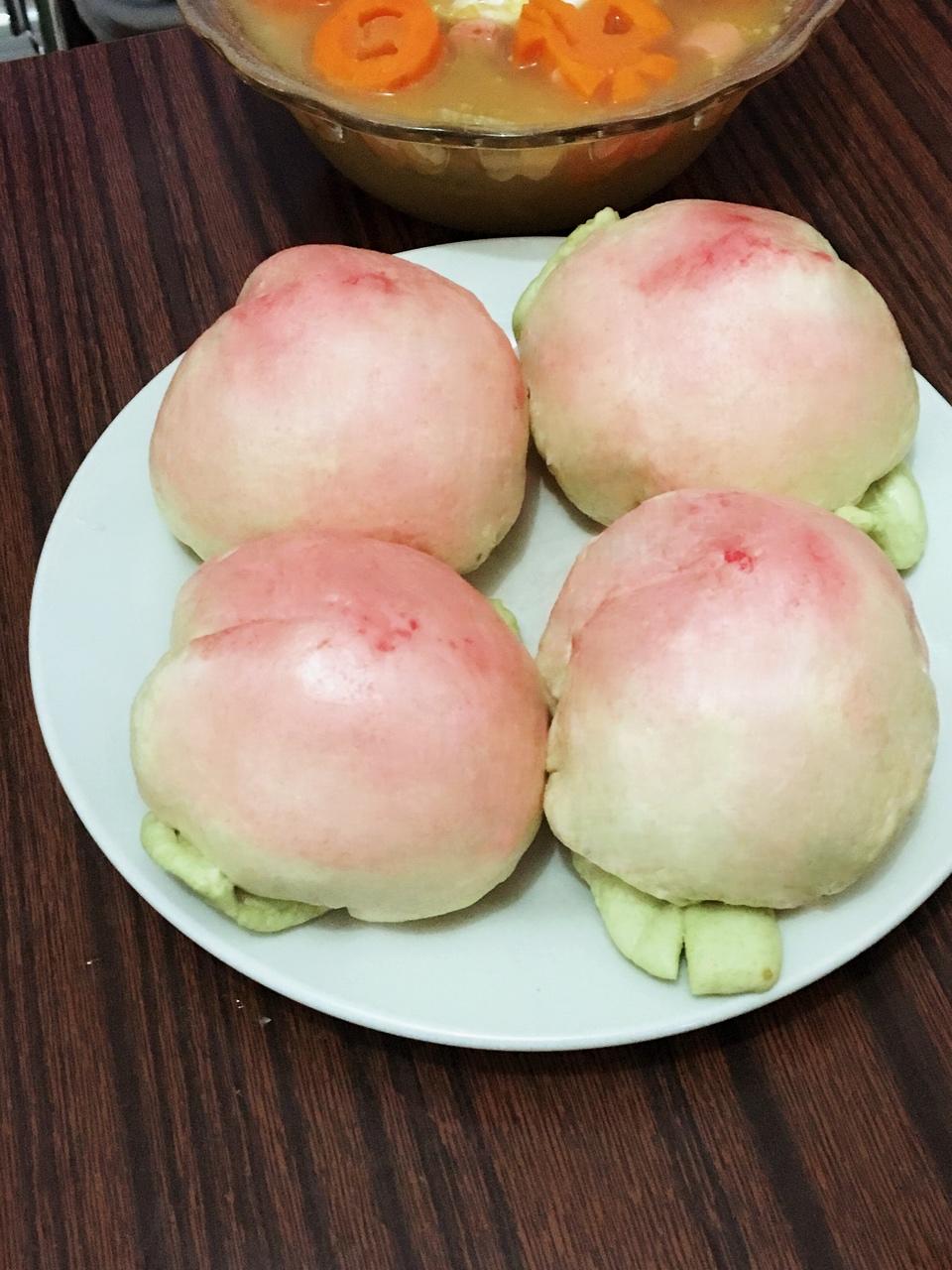 寿桃馒头（水蜜桃馒头）