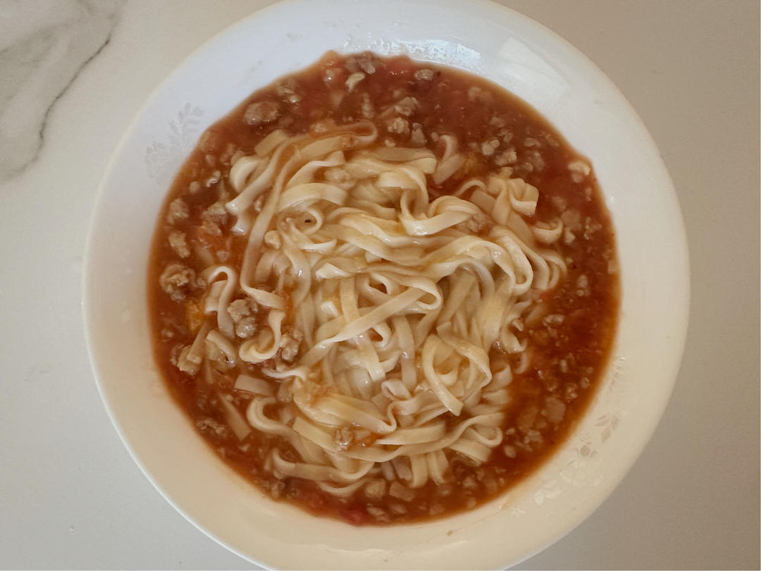 简单好吃的番茄肉酱面