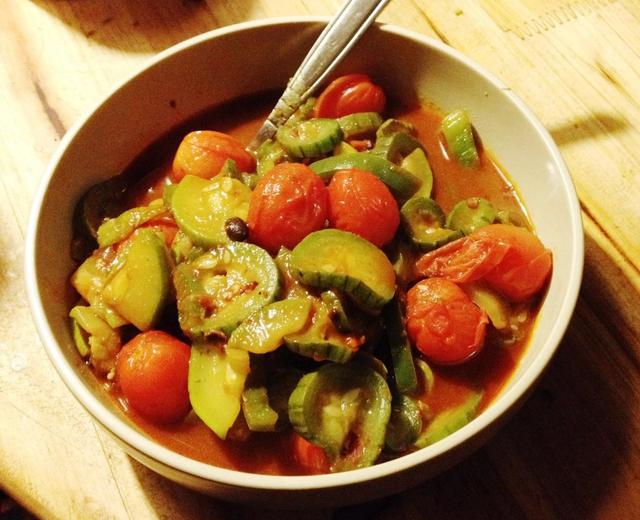 丝瓜小番茄红烩的做法