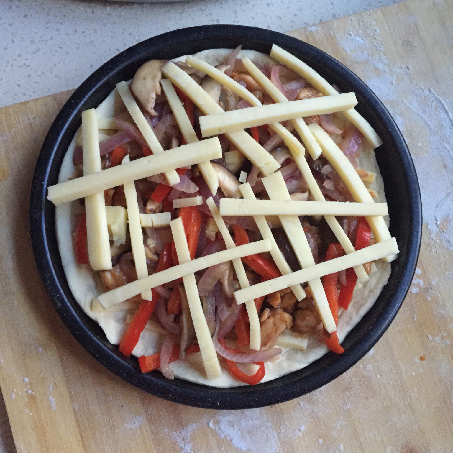 原香烧烤鸡肉比萨