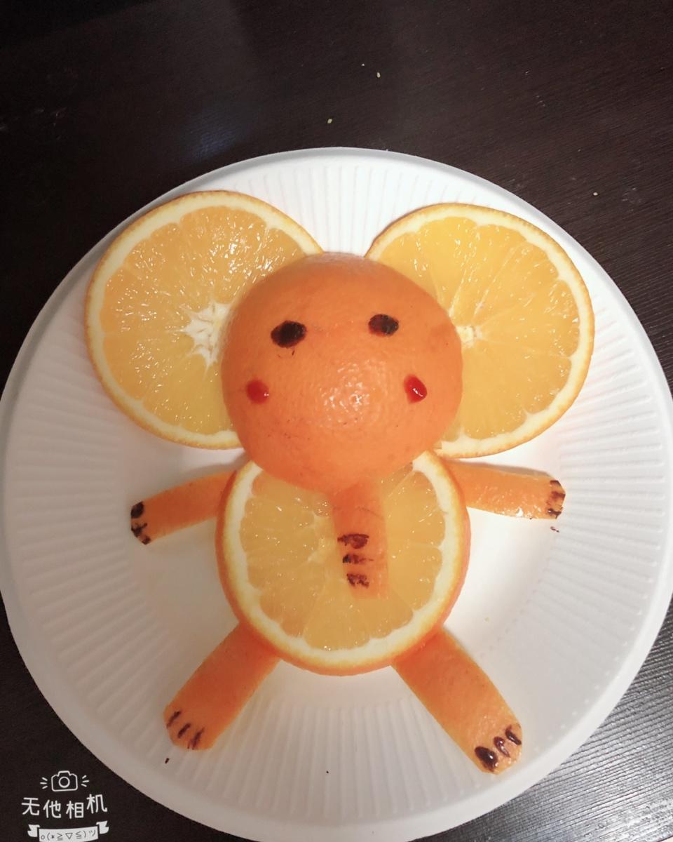 做的趣味水果拼盘—大象