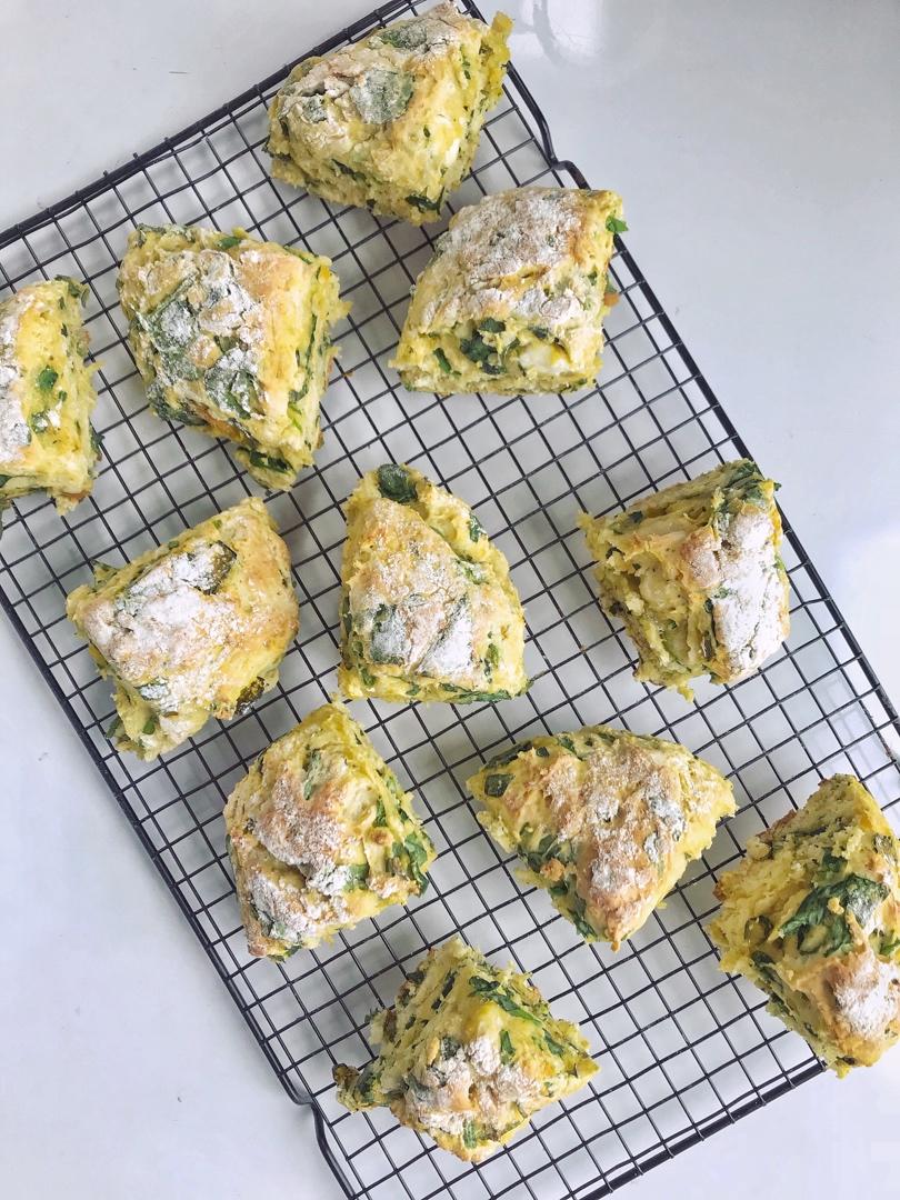 菠菜南瓜奶酪丹波面包丨健康·烘焙