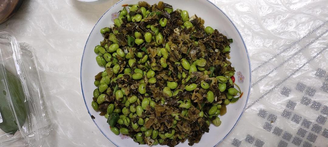 毛豆炒咸菜