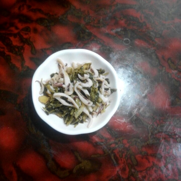 鱿鱼炒咸菜