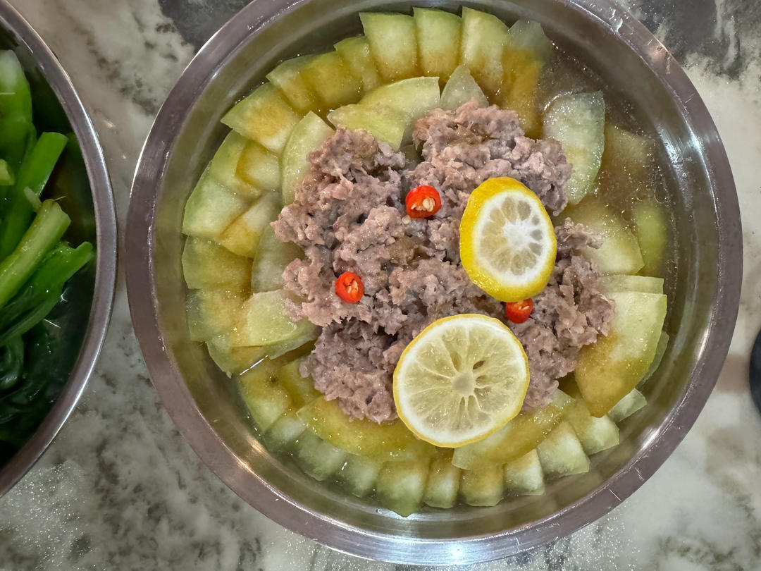 肉末柠檬蒸冬瓜