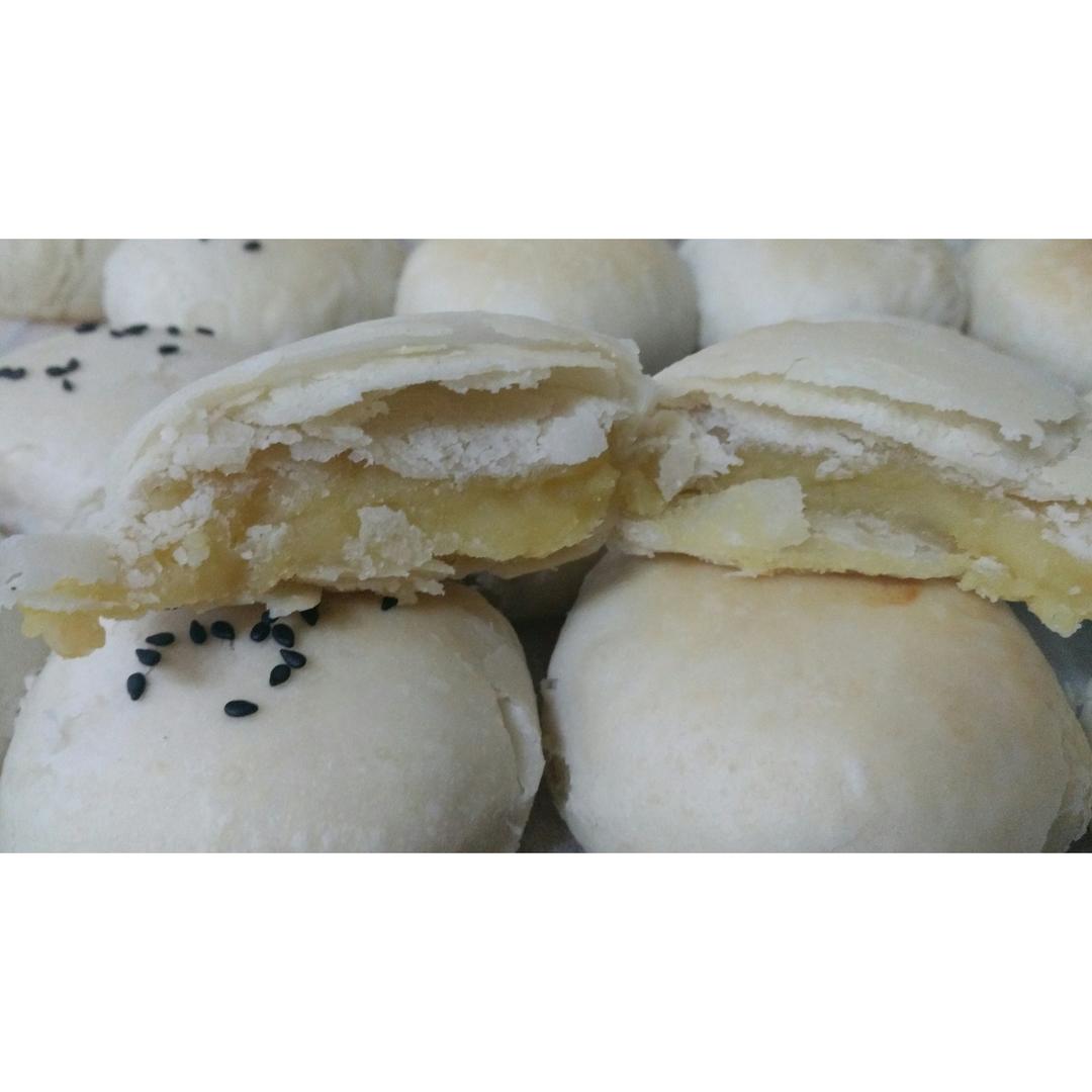 酥皮绿豆饼   酥得掉渣渣