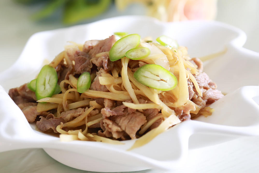 【家常小炒:子姜炒瘦肉的做法步骤图】莉莉菲_下厨房