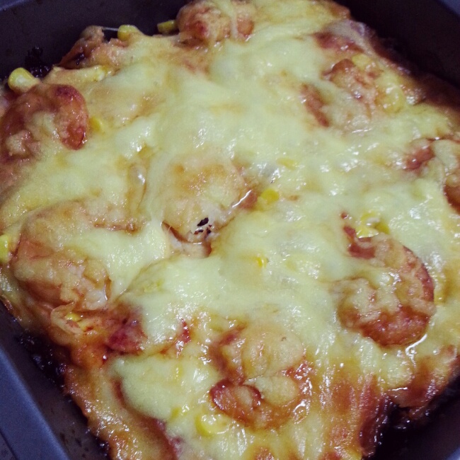 鲜虾培根薄披萨—海氏烤箱定制