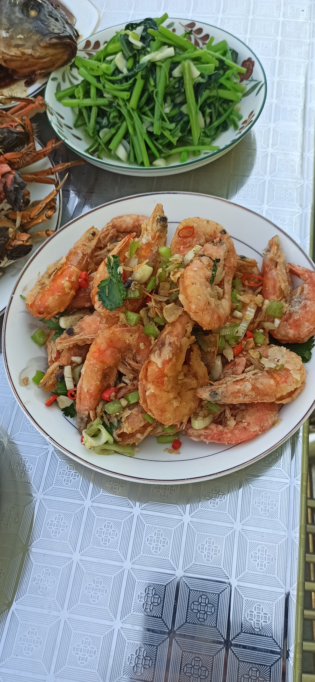 家庭版椒盐大虾（连皮都能吃的大虾）的做法