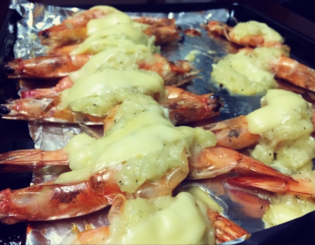 味道那叫一个"赞"--马苏里拉芝士焗大虾