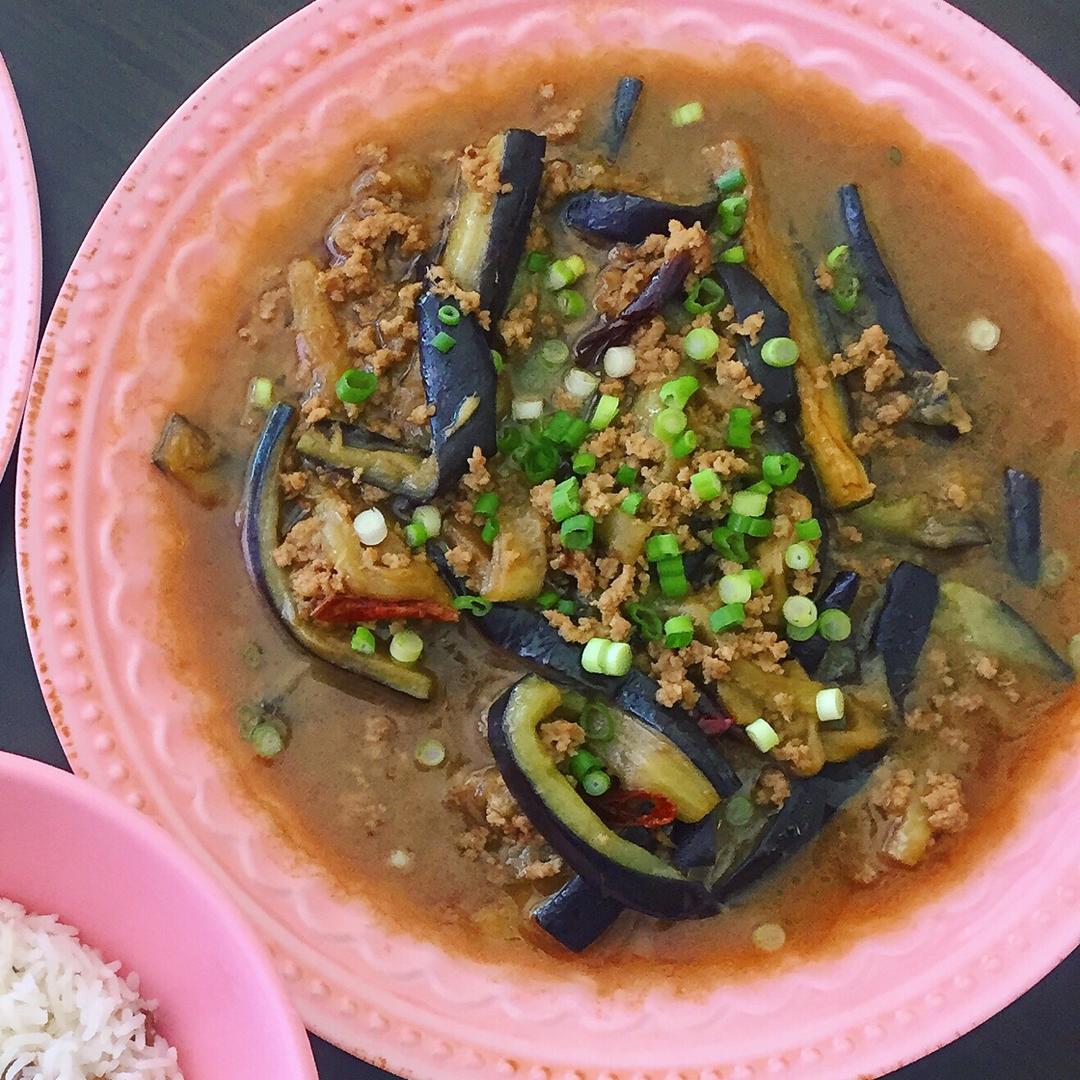 红烧肉沫茄子