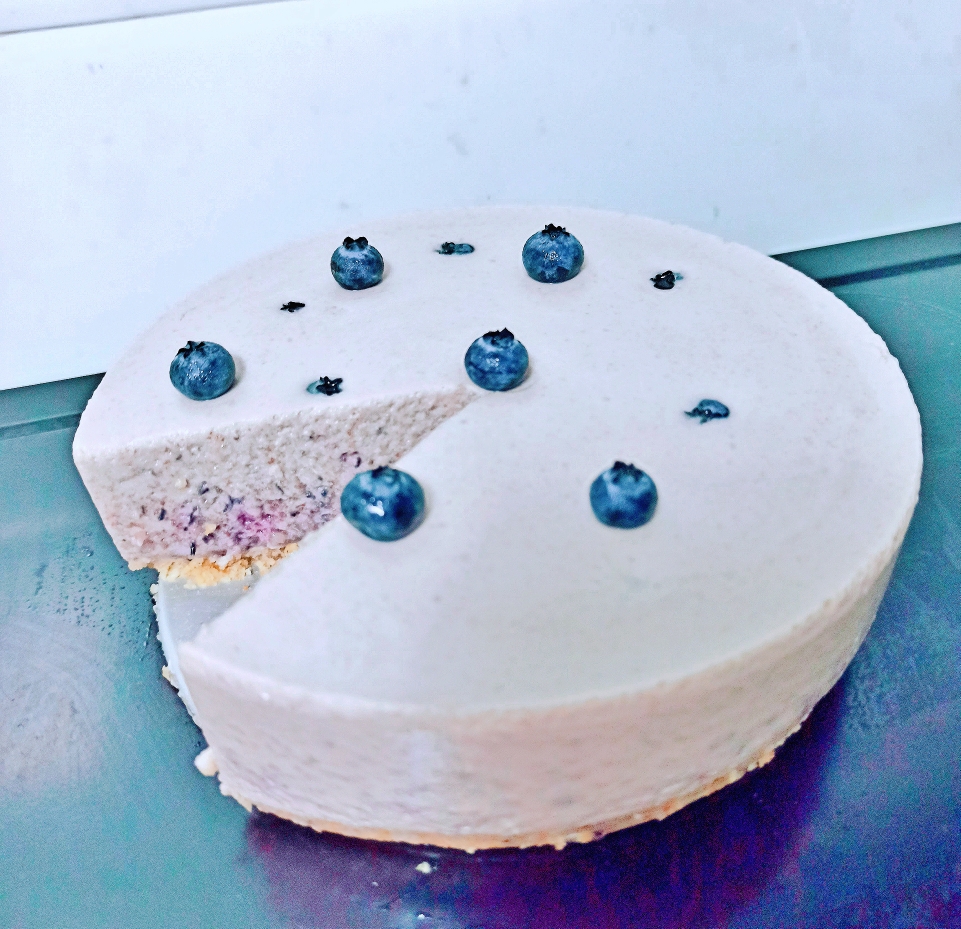 6寸蓝莓酸奶慕斯蛋糕(无糖)的做法