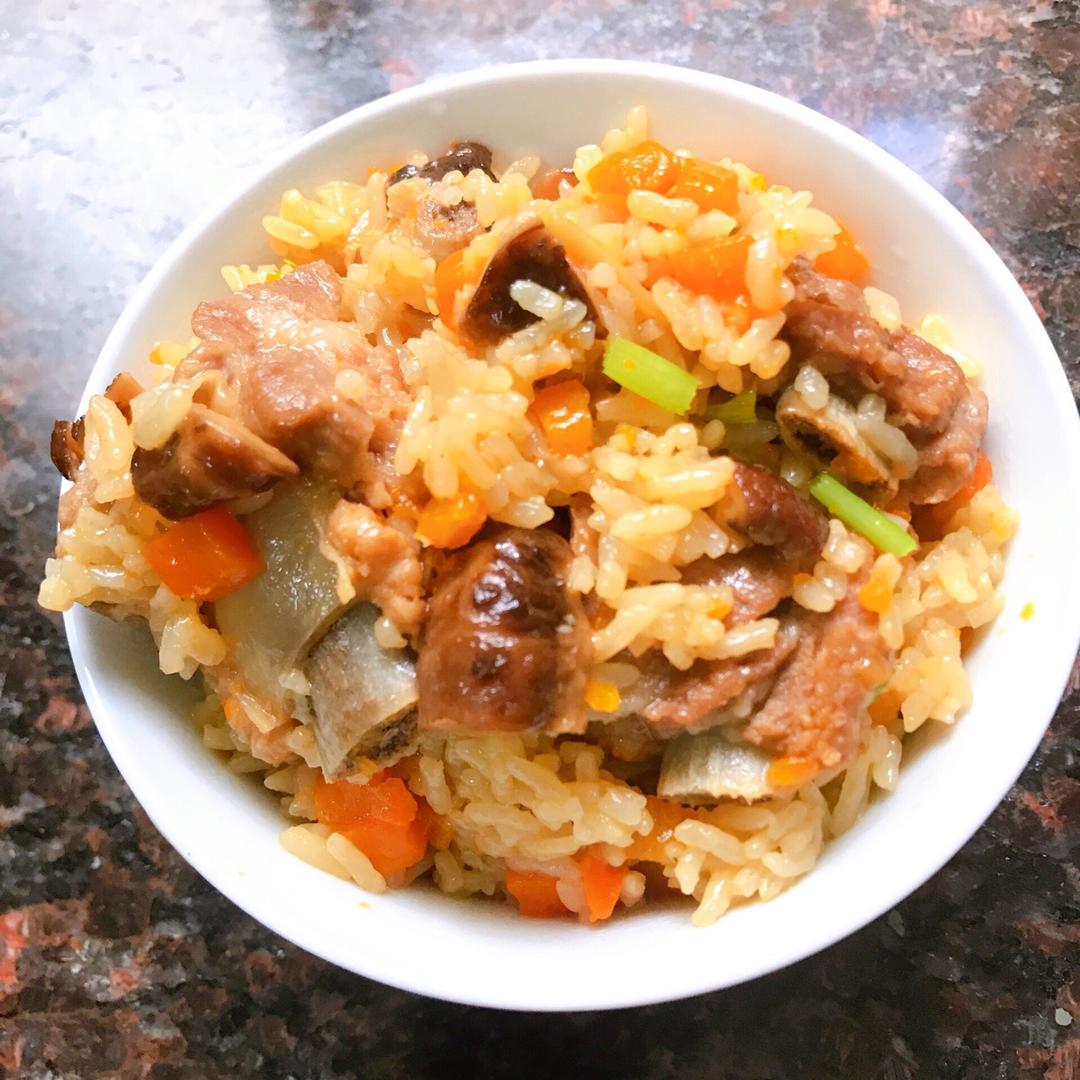 喷香排骨焖饭（爆好吃）