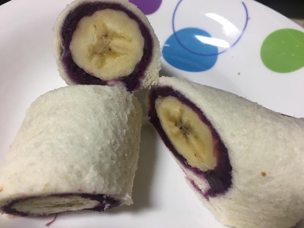 紫薯香蕉吐司卷