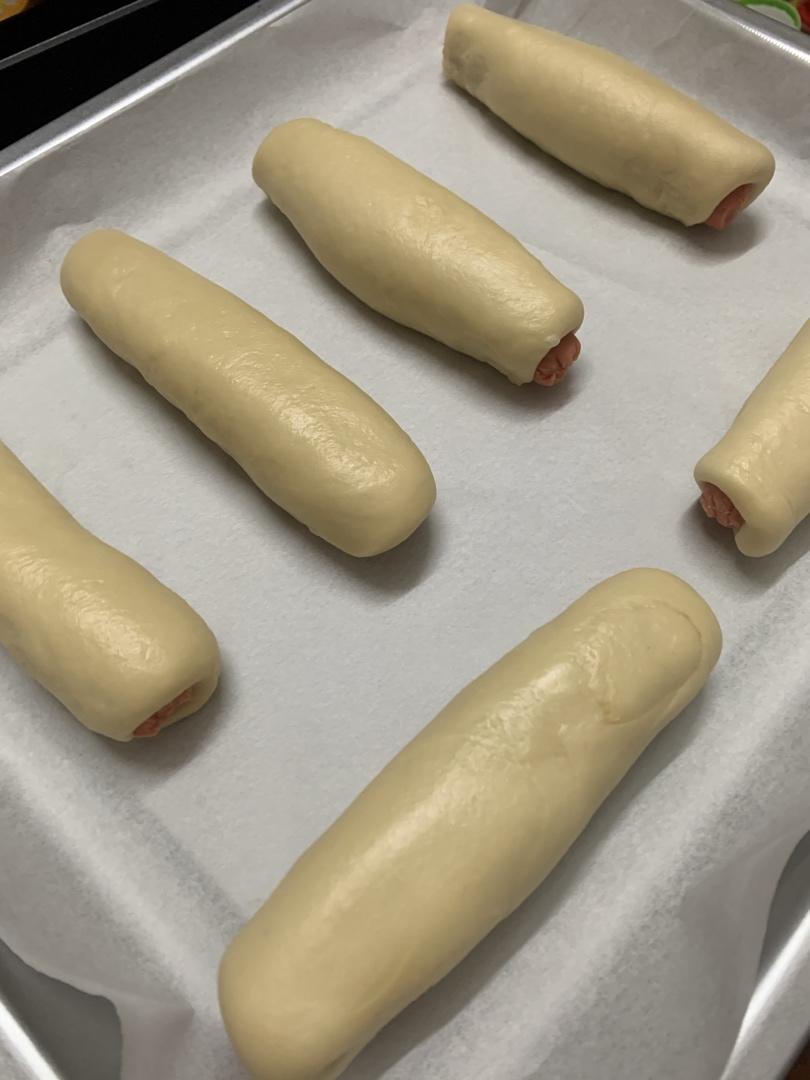 火腿肠早餐面包（一次发酵法）