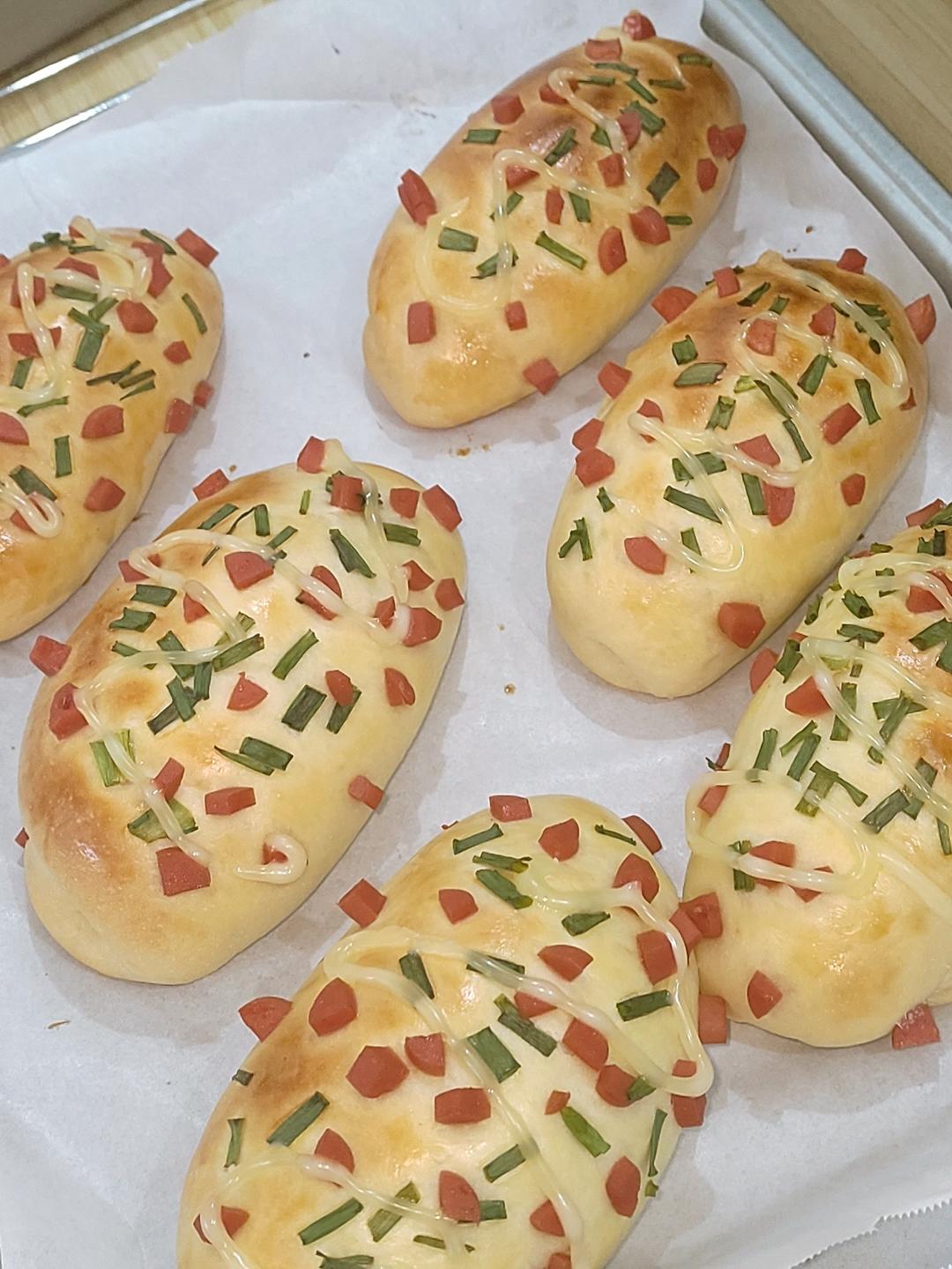 香葱火腿肉松面包