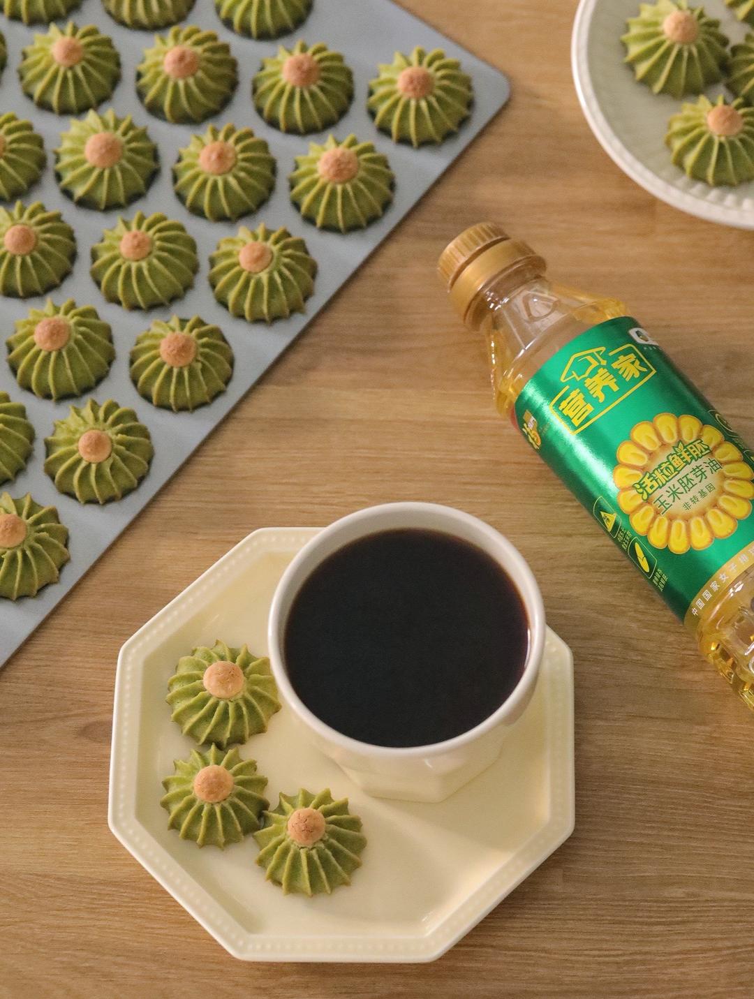 白巧抹茶曲奇（玉米胚芽油版）的做法