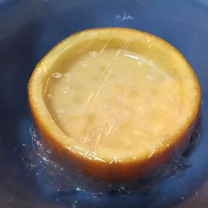 止咳化痰 大宝小宝一起吃 甜橙蒸蛋的做法 步骤8