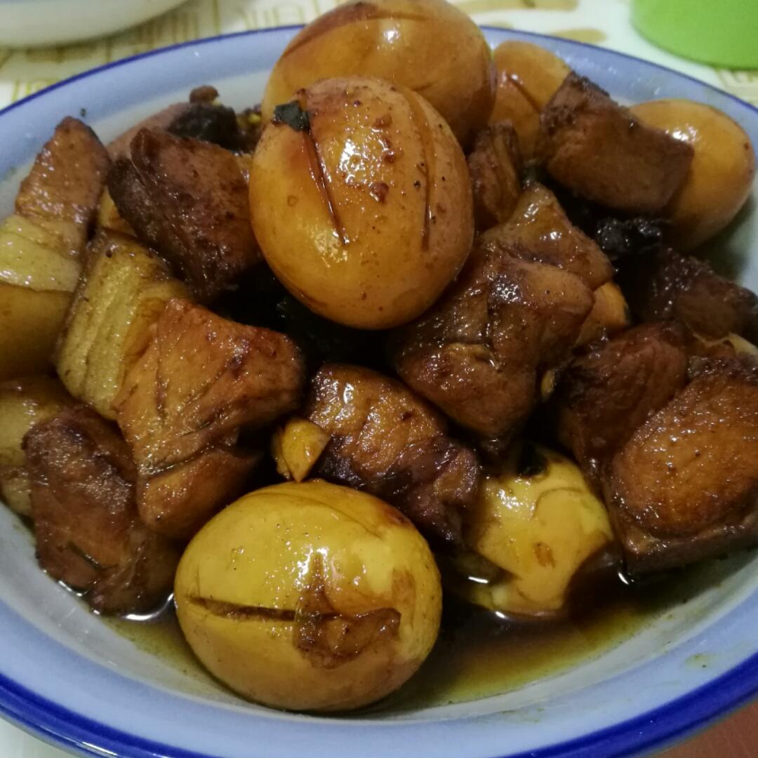其实也不是很难的红烧肉烧蛋