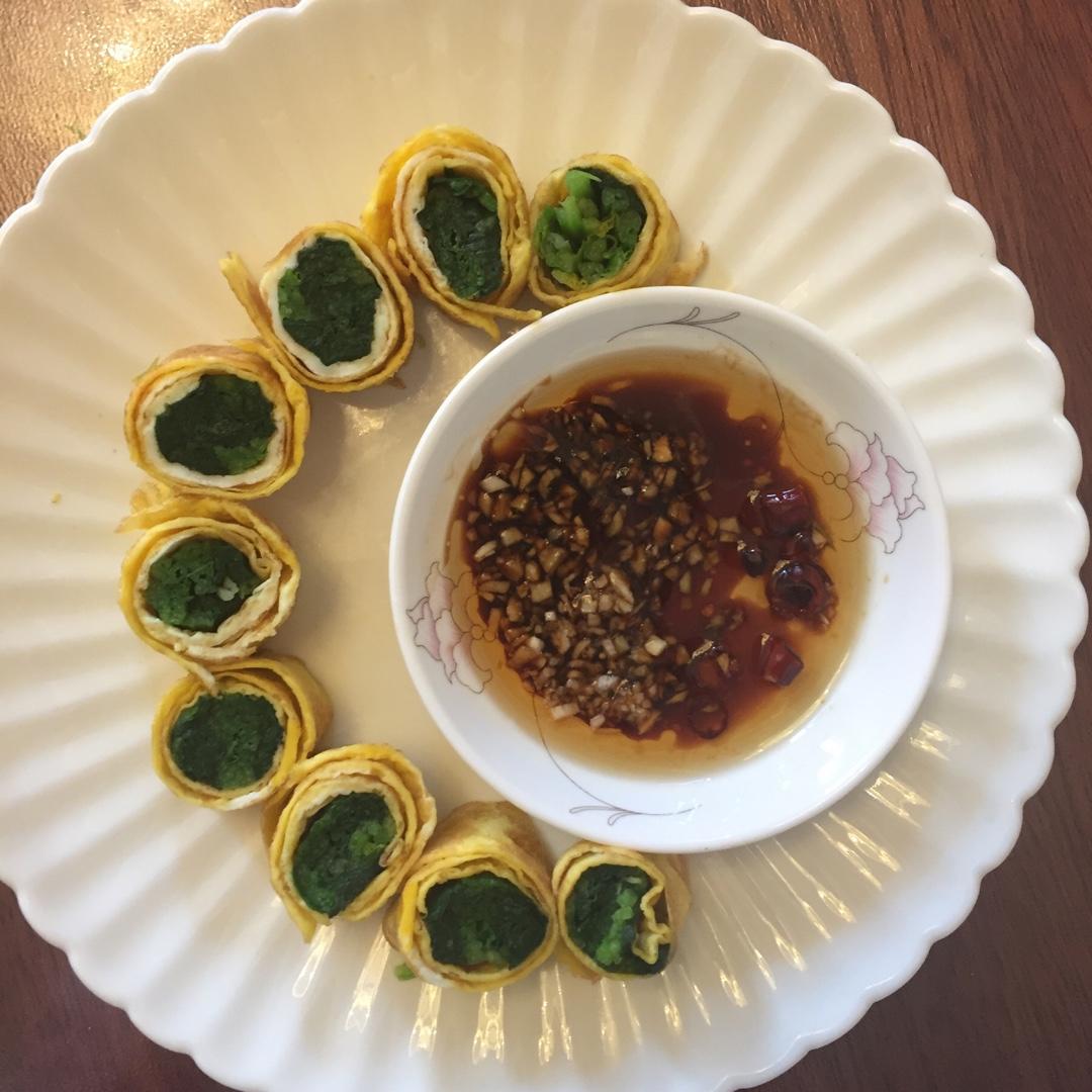 好吃又简单的鸡蛋菠菜卷