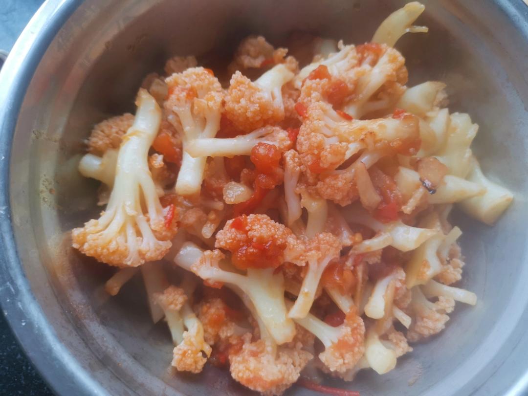 有机花菜炒西红柿