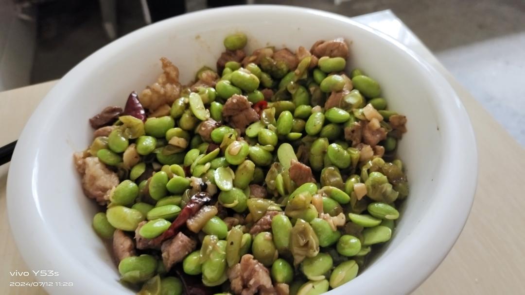 超级下饭菜：毛豆炒肉
