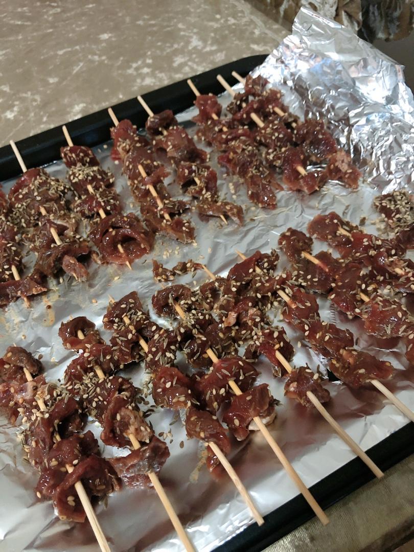 小内向做的烤箱烤肉串(好吃到爆)