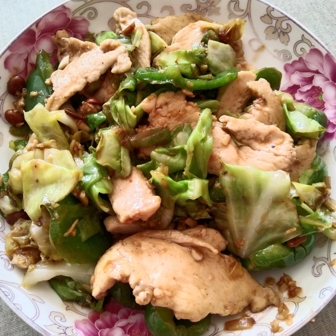 吃不胖的日式回锅肉（圆白菜.鸡胸肉版.零失败）