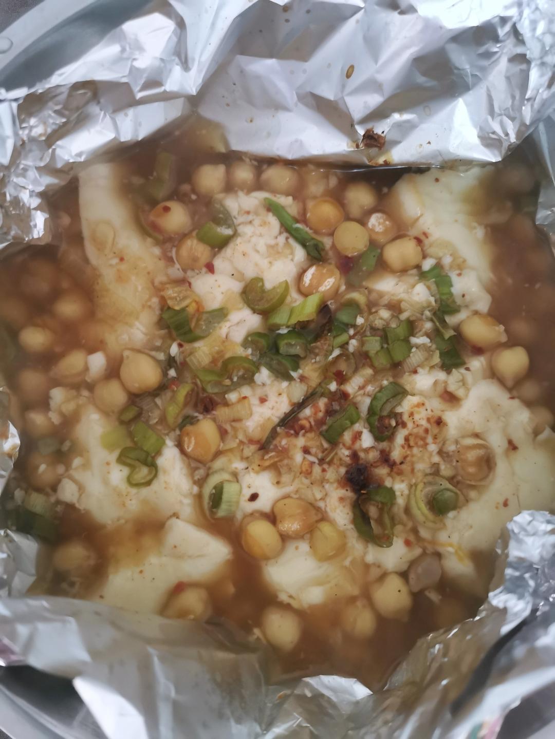 烧烤摊的招牌———锡纸烤豆腐