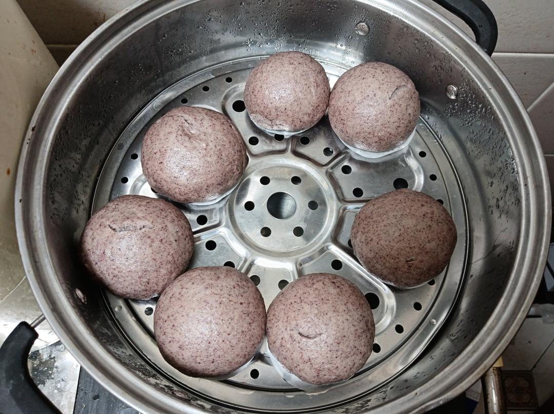 健康低卡又快手的黑米全麦馒头