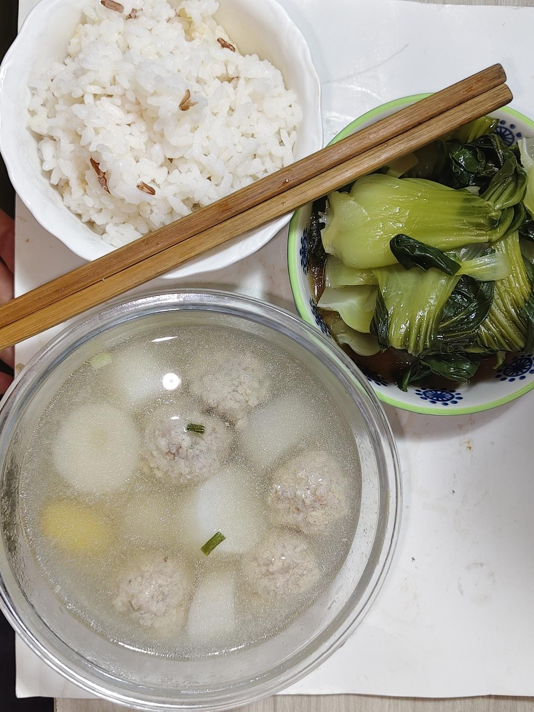 山药肉丸汤