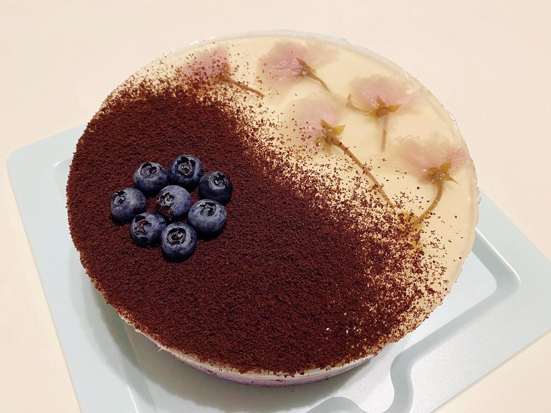 梅春艳 蓝莓渐变芝士蛋糕 绝密 文旅同僚福利谱 揭秘朋友圈高颜值蛋糕的制作秘籍 的做法步骤图 机关工会的厨房 下厨房