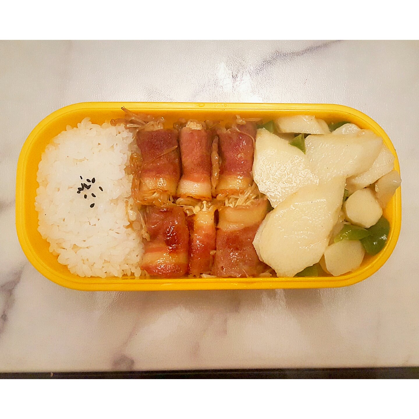 香煎培根金针菇卷