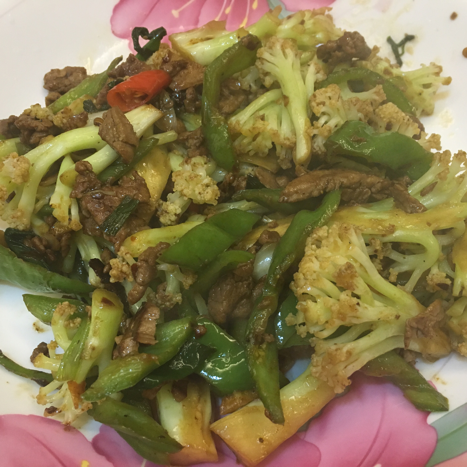 干锅五花肉菜花