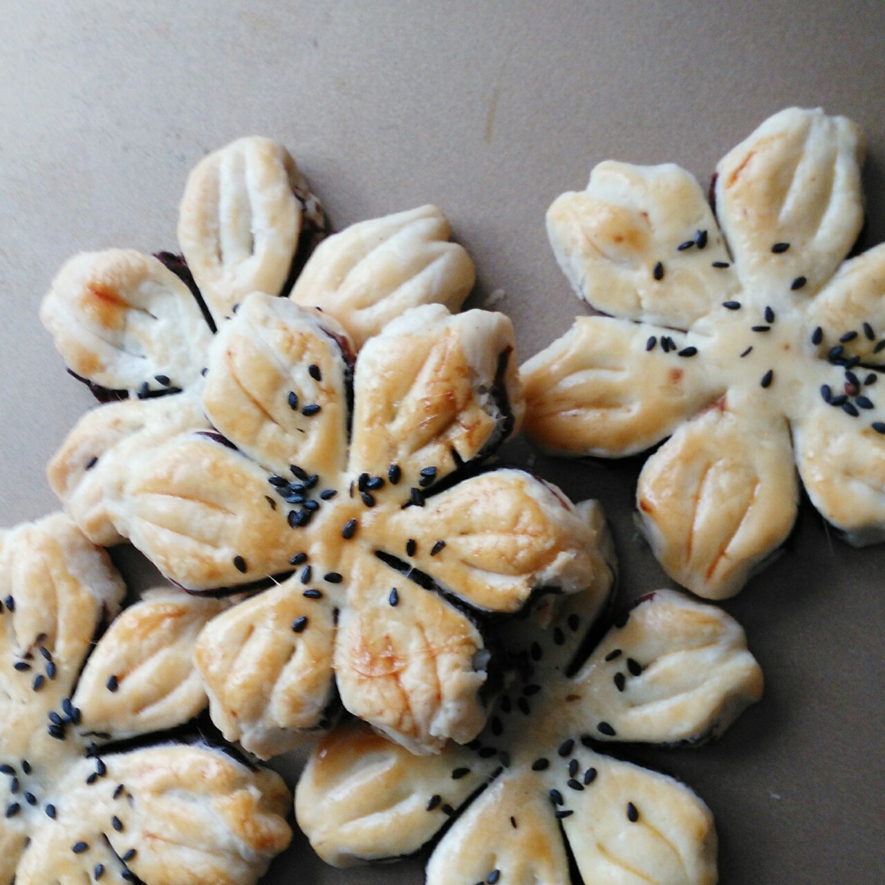 葵花豆沙酥——烤箱里绽放的花朵