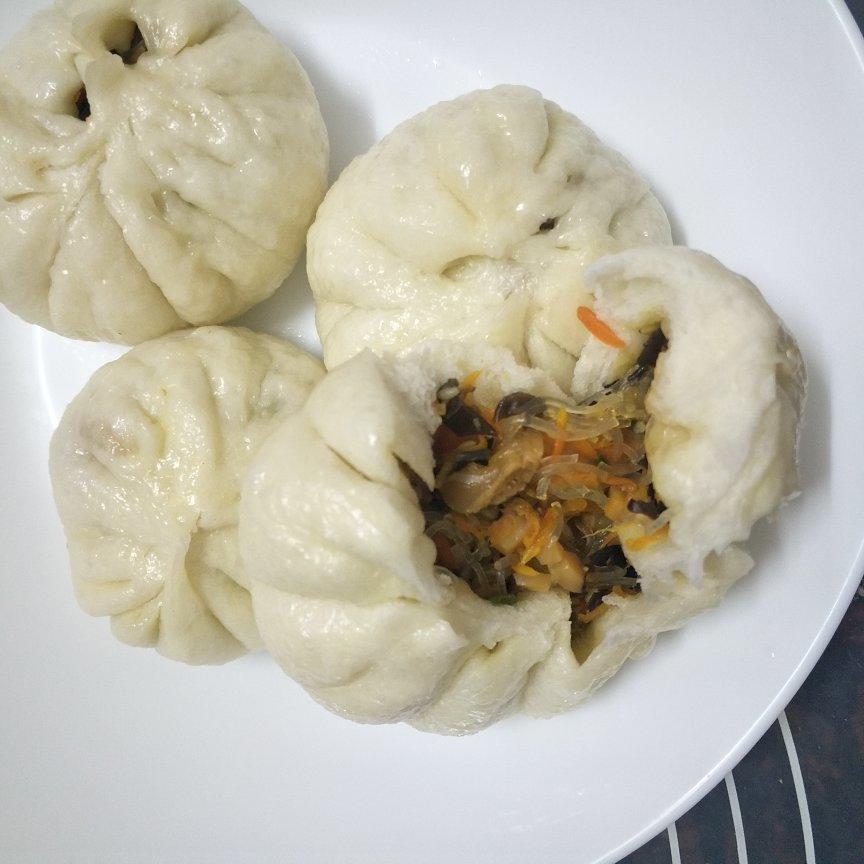 薄皮馅多的素包子（饺子皮版）