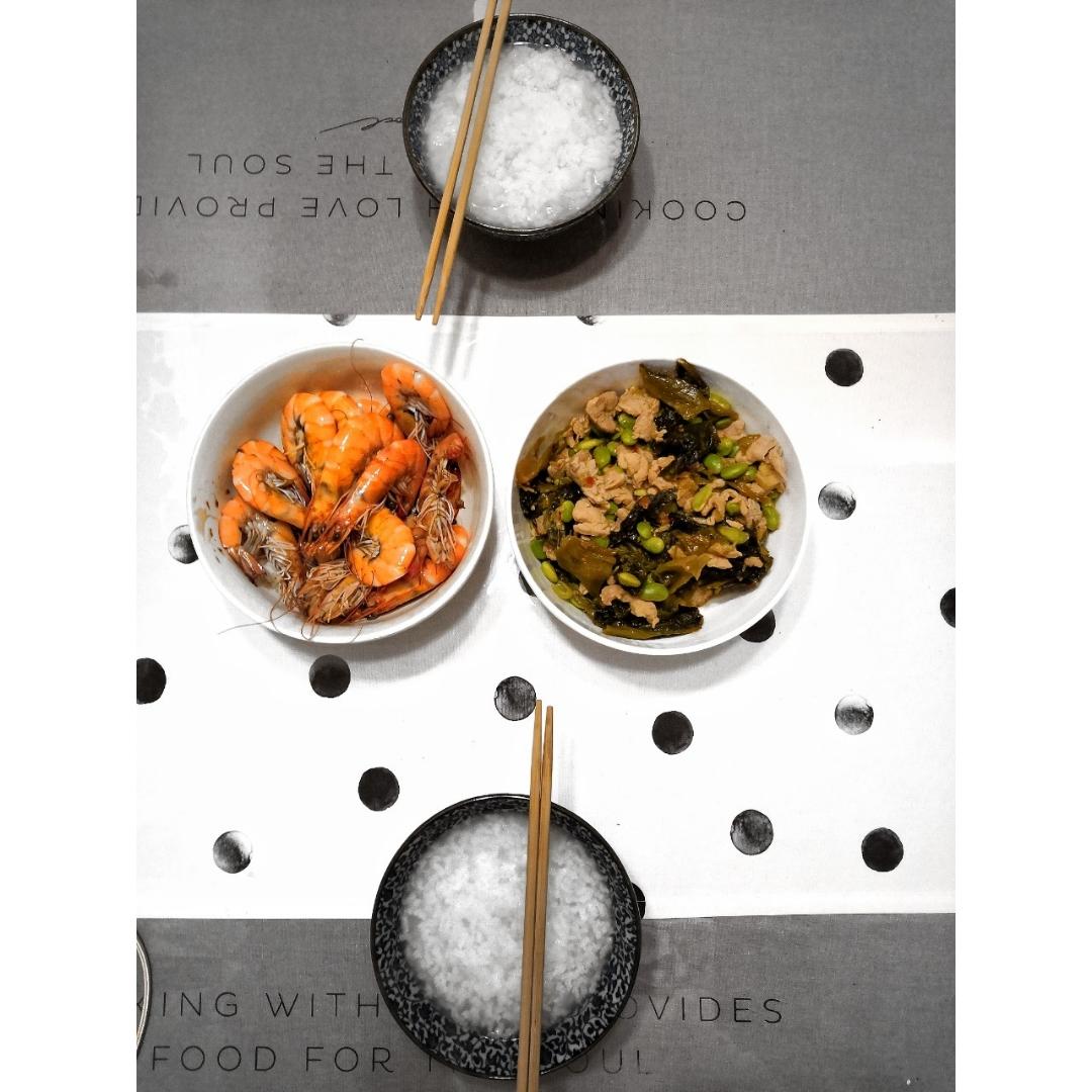 咸菜毛豆炒肉丝