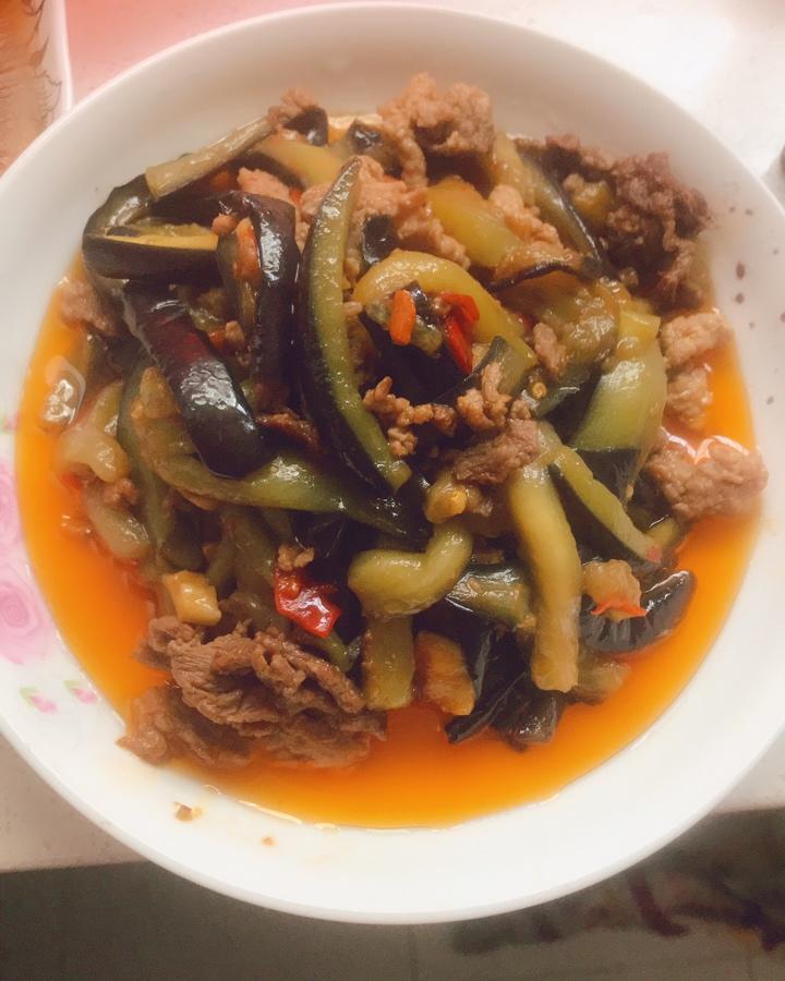 红烧肉沫茄子