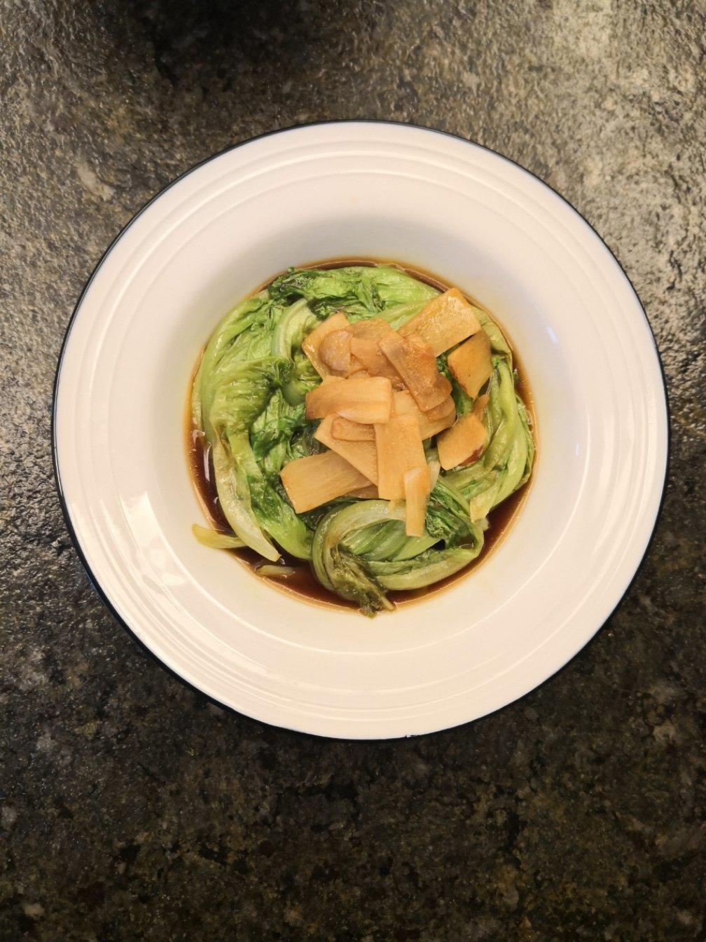 蚝油生菜（翠绿及摆盘秘诀）