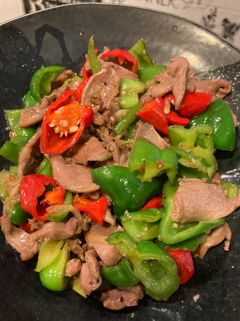 爆炒鸡胗