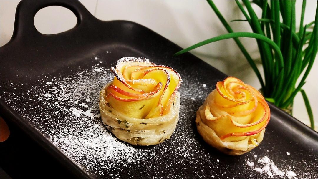 苹果玫瑰塔（手抓饼版）