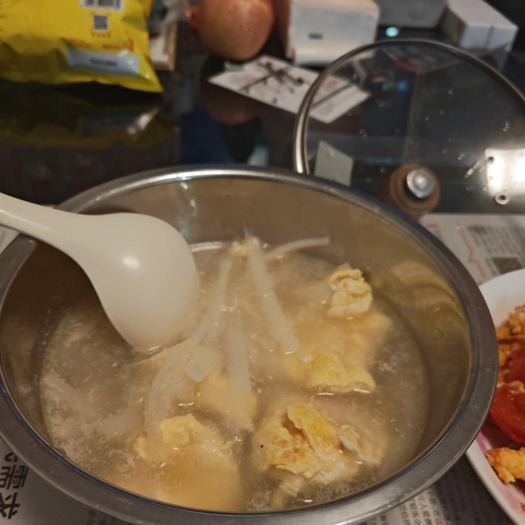 快手掉称白萝卜鸡蛋汤