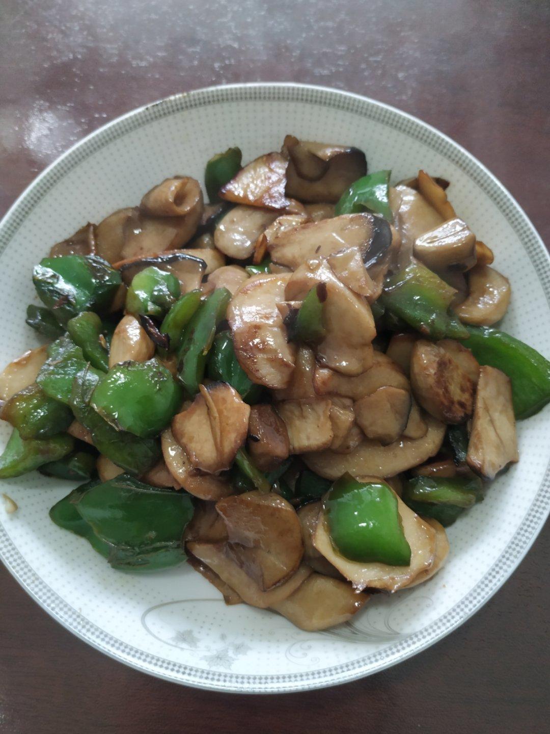 腊八蒜炒杏鲍菇