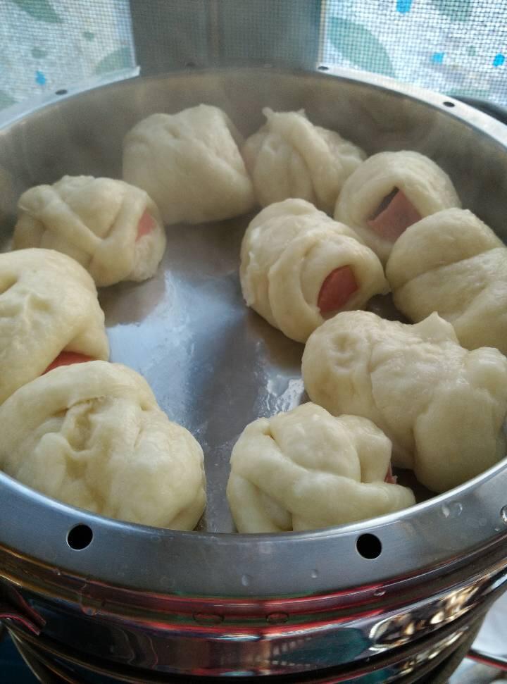 快手火腿卷～一次发酵