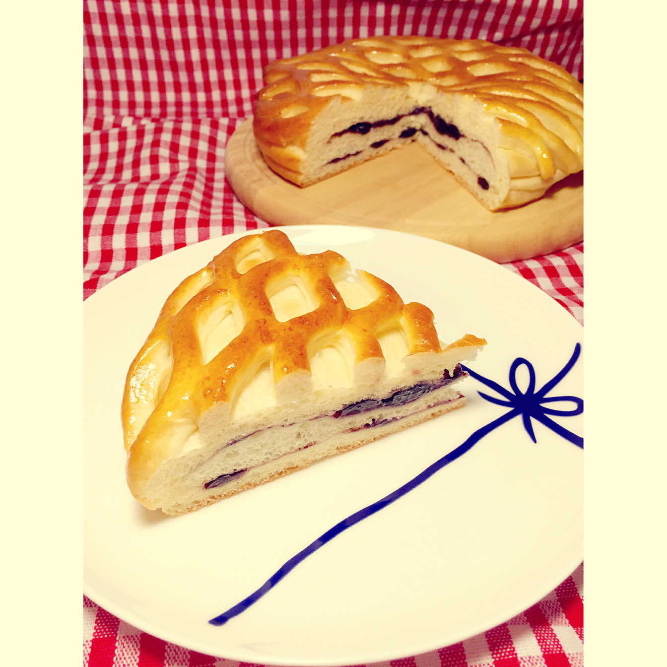 网纹果酱夹心面包