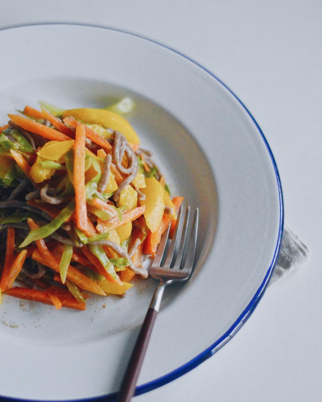 【减脂食谱】坚果酱拌荞麦面