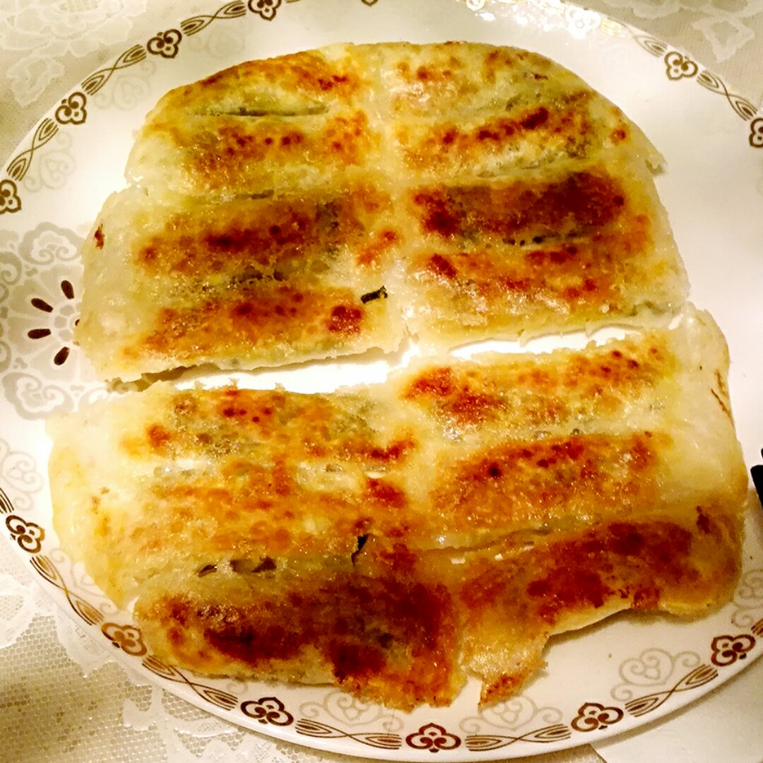 手机用户1699_ybiv做的三鲜锅贴 fried dumplings