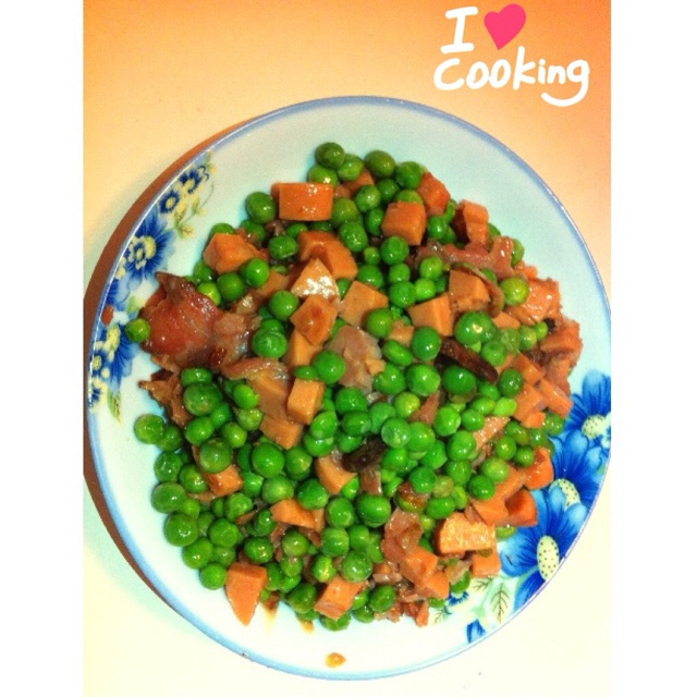 腊肉炒豌豆