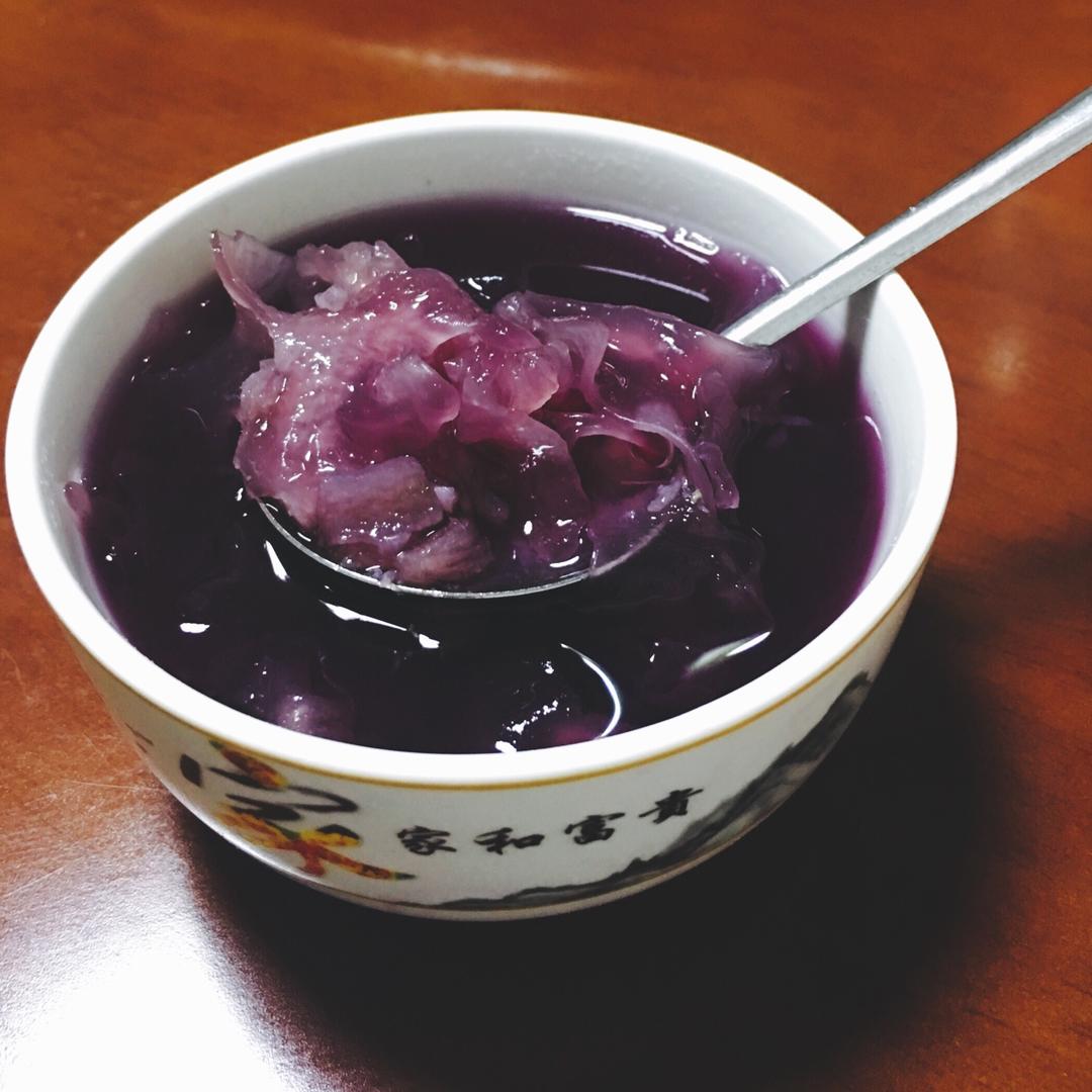 林云志减肥增肌肉餐11-紫薯银耳羹快手家常菜甜点甜点甜汤早餐午餐